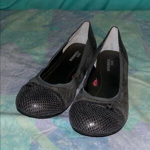 Ros Hommerson Gray Genuine Leather Rosita 8W Women's Flats